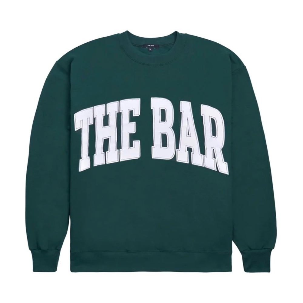 ✨NEW!✨ THE BAR Varsity Sweatshirt in Hunter Green